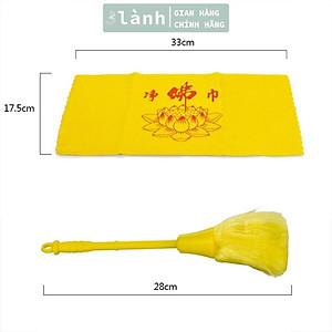 Bộ Vệ Sinh Bàn Thờ Khăn Lau Chổi Quét 3 Lành Dọn Dẹp Bàn Thờ Phật Thổ Địa Thần Tài Gia Tiên Tâm Linh Cuối Năm
