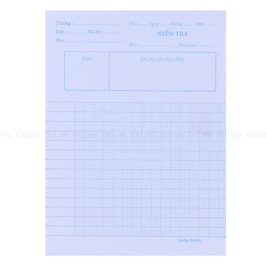 Tệp Giấy Kiểm Tra 4 Ô Ly Uyên Loan - Màu Ngẫu nhiên (20 Tờ)