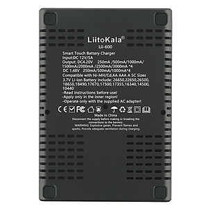 Bộ sạc đa năng Liitokala Lii-600 Test Pin Ni-MH Li-ion 18650 3.7V 18350 18500 21700 26650 AA AAA