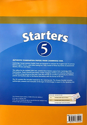 Sách Cambridge Young Learner English Test Starters 5: Student Book