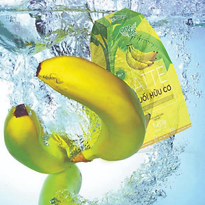 Trái Cây Sạch - Latte Chuối Hữu Cơ OneLife - Sinh Tố Chuối (Hộp 25 gói)