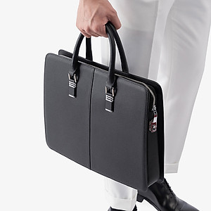 Túi Xách Cặp Da Nam Công Sở GENCE CGL08 Chất Liệu Da Bò Khóa Số Cao Cấp Màu Đen