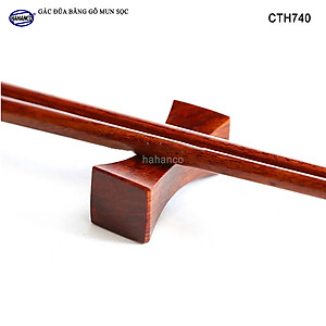 Bộ 10 gác đũa gỗ Trắc /Mun sọc (CTH740) Tiện dụng và sang trọng trên bàn ăn - An toàn cho sức khỏe