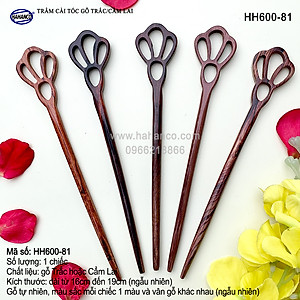 Trâm cài tóc bằng gỗ Cẩm Lai/Trắc (Đủ kiểu dáng) HH600 - phong cách cổ trang, điêu khắc sang chảnh HOT TREND cho nữ  - HAHANCO