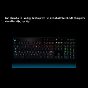 Bàn phím game có dây Logitech G213 Prodigy RGB Lightsync - Hàng chính hãng