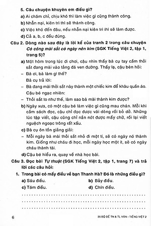 Sách 35 Bộ Đề Văn - Tiếng Việt Lớp 2 - Tự Luận & Trắc Nghiệm (Tái Bản)