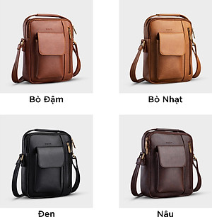 Túi Trita ( Thời trang nam phối ngăn - Túi đeo chéo da RTN3 )