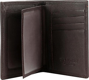 Ví Nam Kiểu Đứng Sọc Ngang Huy Hoàng HT2140 (12.5 x 10 cm) - Nâu