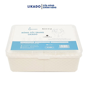 Bông tẩy trang Likado dạng hộp 150 miếng bông tự nhiên (6cm x 8cm)(1 hộp)