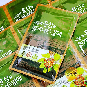 Nước Hồng Sâm bổ gan DAEDONG Hàn Quốc hộp 30 gói * 50ml (Korea Red Ginseng & Oriental Raisin Tree)