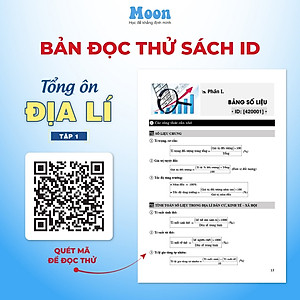 Sách ID Tổng Ôn Địa Lí lớp 12 luyện thi kiến thức ôn thi thpt quốc gia Bản Mới Nhất Moonbook