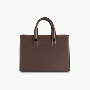 Túi Xách Nam Công Sở Cặp Da Doanh Nhân GENCE CDX14 Da Bò Cao Cấp Màu Nâu Đậm