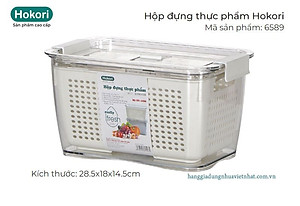Hộp Đựng Bảo Quản Thức Ăn 2 Lớp 1,7 Lít Và 4,5 Lít Hokori. Hộp Đựng Hoa Quả Trái Cây Cao Cấp Việt Nhật Có Lỗ Thoát Khí , Sản Xuất Theo Tiêu Chuẩn Châu Âu An Toàn Cho Sức Khỏe - Hàng Việt Nam
