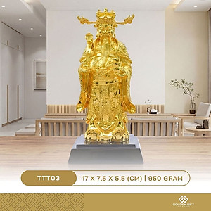 Quà tặng khai trương: Tượng Thần tài phong thuỷ mạ vàng 24K