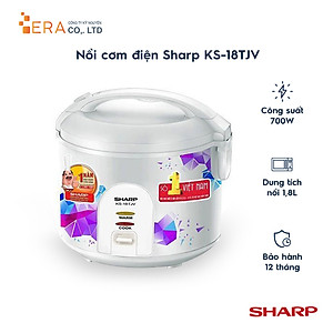 Nồi cơm điện nắp gài Sharp KS-18TJV 1,8L - Hàng Chính Hãng