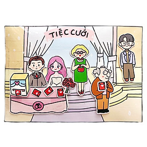 Bộ Tranh Tương Tác Cô Tiên Xanh - Tổ Chức Tiệc Cưới