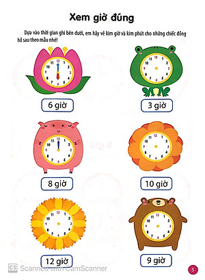 Sách Vui Học Toán - Học Xem Giờ