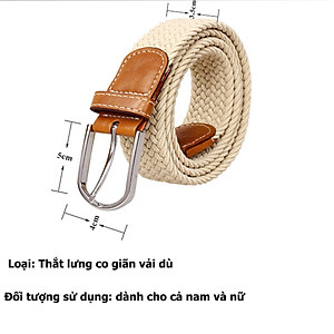 Thắt Lưng Co Giãn U863 US ARMY, Mặt Khóa Truyền Thống Chất Liệu Thép Sáng Bóng Không Ghỉ Thiết Kế Thời Trang, Dùng Cho Cả Nam Và Nữ- HÀNG CHÍNH HÃNG