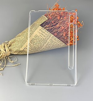 Ốp lưng silicon dẻo trong cho Samsung Galaxy Tab S9 Plus, S9 Fe Plus, Tab S9 ,Tab S9 Fe, Tab S8 Ultra, Tab S8 Plus, Tab S8, Tab S7, Tab S7 Plus , S7 Fe , Tab S7 có gờ bảo vệ camera - Hàng nhập khẩu