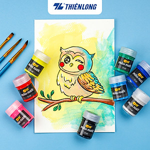 Màu nước Thiên Long Colokit 8 màu cơ bản tiêu chuẩn Châu Âu đảm bảo an toàn cho trẻ em khi tiếp xúc WACO-03