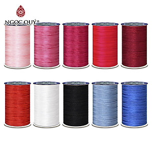 Bó dây tim bóng 2mm handmade - Bó dây vải dù bóng 2mm handmade Ngọc Quý Gemstones