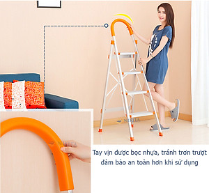 Thang nhôm tay vịn khung INOX Nikita NKT-IN6