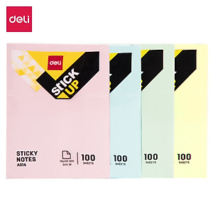 Giấy Nhớ 100 Tờ Deli - Màu Ngẫu Nhiên - 2 Tệp - EA01202/EA01403/EA01503