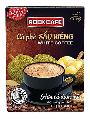 Hộp 12 gói Cà phê Sầu riêng ROCKCAFE (20g/gói)