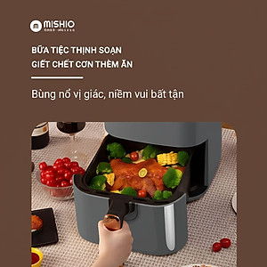 Nồi Chiên Không Dầu 8 Lít Mishio MK391 - Dung Tích Khổng Lồ, Nướng Nguyên Con Gà, Giá Cực Rẻ - Hàng chính hãng