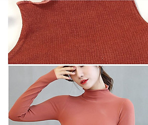Aó giữ nhiệt cổ lọ cho nữ áo ấm cao cổ
