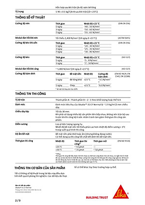 Keo neo thép râu, trám nứt bê tông hai thành phần - Sikadur-31 CF Normal (bộ 1.2 kg)