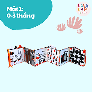 Sách Vải ZicZac Đa Tương Tác Kiêm Đồ Chơi Quây Cũi Kích Thích Thị Giác Cho Trẻ Sơ Sinh - Lalala Baby