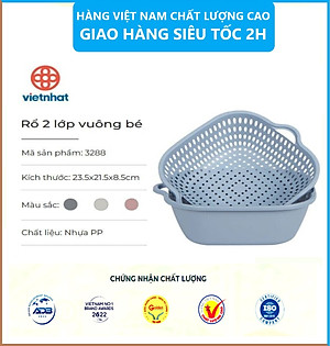 Bộ Thau Rỗ Đựng Rau Củ Quả Đa Năng Chất Liệu Nhựa PP Nguyên Sinh Chuẩn Nhật , EU Đảm Bảo An Toàn Cho Sức Khỏe - Hàng Việt Nam