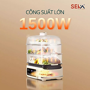 (HOT NEW) Nồi Lẩu Hấp 4 Tầng 24L SEKA SK6620 - 1500W Đa Năng 4 in 1 Hấp, Lẩu, Khử Trùng, Tiệt Trùng - Hàng Chính Hãng Bảo Hành 2 Năm