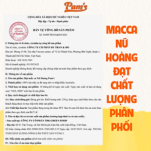 COMBO 2 Maccadamia Nữ Hoàng Nhập Khẩu Úc Pam's(250g) - Tách Tay, Sấy Chín Thơm Ngon