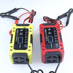 Bộ Sạc Ắc Quy FOXSUR 12V Hàng Nhật – Sạc Thông Minh 10 Giai Đoạn, Khử Sunfat, Tự Động Ngắt Cho Ắc Quy 4AH - 120AH
