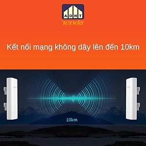 Thiết bị thu phát wifi ngoài trời tốc độ cao phạm vi 10km CPE O6 Tenda hàng chính hãng