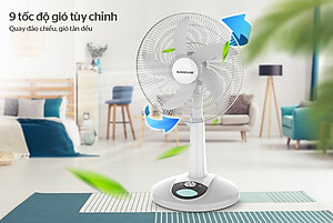Quạt Sạc Tích Điện Sunhouse SHD7228 - Hàng Chính Hãng