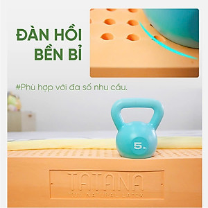Nệm Cao Su Thiên Nhiên Tatana Standard, Mềm Mại Êm Ái Nâng Đỡ Cột Sống, Kháng Khuẩn Bảo Hành 10 Năm