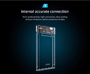 Hộp ổ cứng ORICO 2139U3 2.5" SSD/HDD SATA 3 USB 3.0 trong suốt - Hàng Chính Hãng