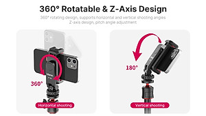 ULANZI ST-06S - HÀNG CHÍNH HÃNG - Ngàm kẹp điện thoại xoay 360 độ