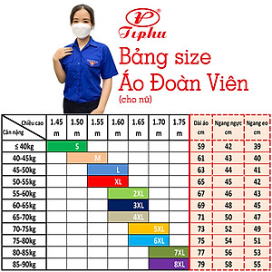 Đồng phục đoàn viên thanh niên Việt Nam dành cho nữ có chiết 4 ben eo, tay dài và tay ngắn, thêu logo cờ đỏ sao vàng