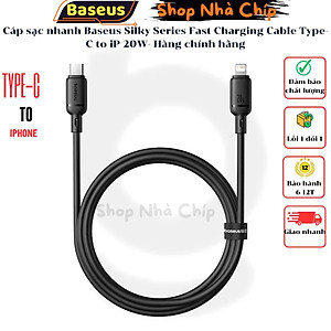 Cáp sạc nhanh Baseus Silky Series Fast Charging Cable Type-C to iP 20W- Hàng chính hãng