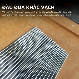 Bộ 10 đôi đũa inox 304 - 316 DandiHome 2020 chống trơn trượt, sang trọng, tinh tế
