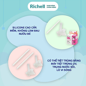 Ống hút S-2 Richell Nhật Bản - 2 bộ | Baby