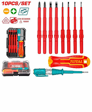 BỘ TUA VÍT ĐA NĂNG CÁCH ĐIỆN 1000V TOTAL THTIS5106 - HÀNG CHÍNH HÃNG