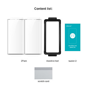 (Mua 1 tặng 1) Tấm dán màn hình curved film full viền 3D cho Samsung Galaxy S23 Ultra hiệu Nillkin Full Glue Screen Protector có độ mỏng chỉ 0.23mm, mặt vát cạnh 2.5D ôm sát toàn bộ viền, tặng kèm khung tự dán dễ dàng dán tại nhà - Hàng nhập khẩu