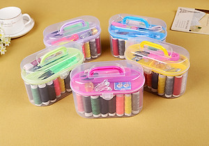 Hộp Kim Chỉ May Vá Quần Áo Xách Tay Mini Đa Năng Món Tiện Lợi Kèm Hộp Cao Cấp