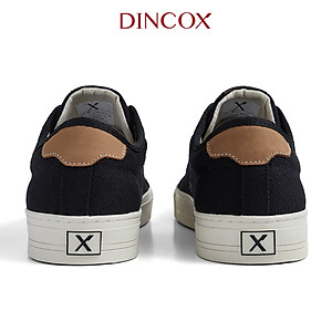 Giày Sneaker Nam Vải Canvas DINCOX E12 Black Đơn Giản Thanh Lịch