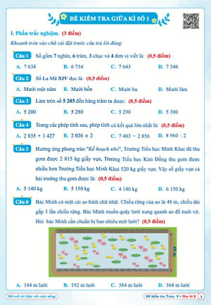 Combo Đề Kiểm Tra Toán, Tiếng Việt Lớp 3 - Kết Nối Tri Thức - Học kì 2